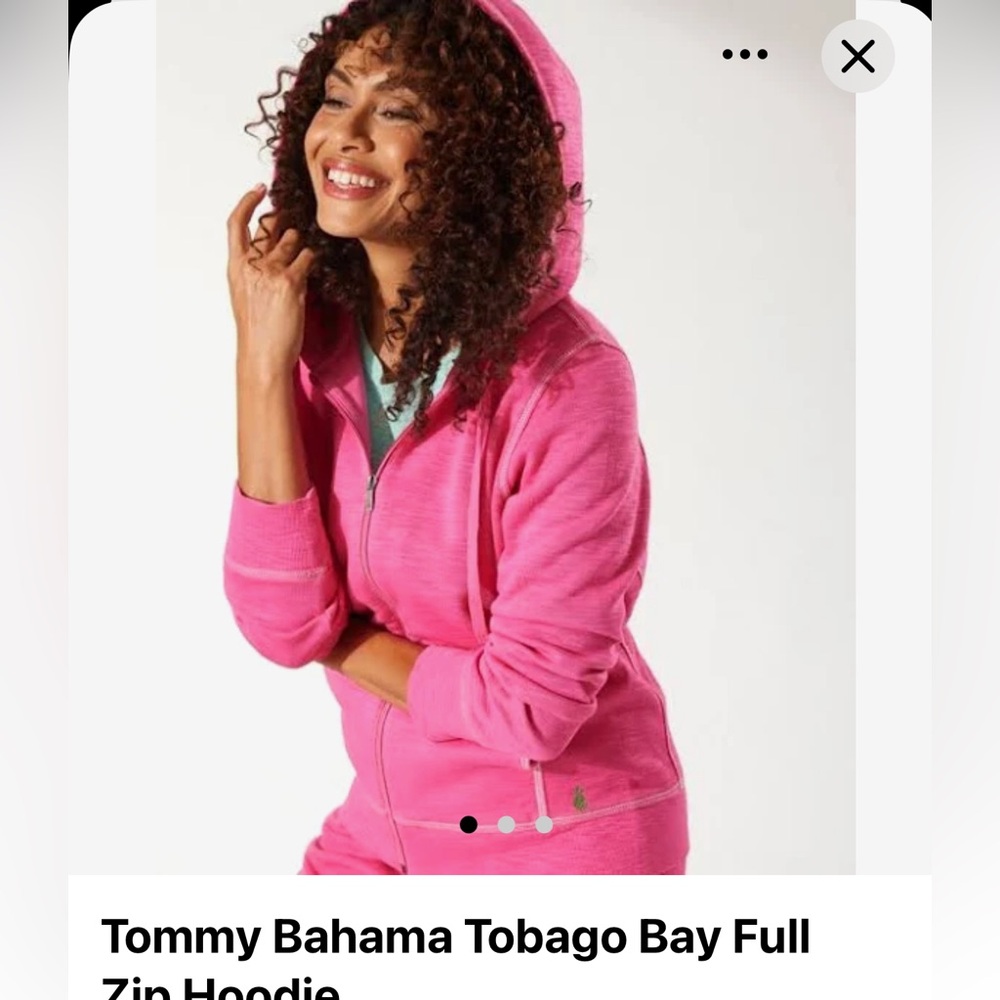 Tommy Bahama Vibrant Pink Zip-Up Hoodie